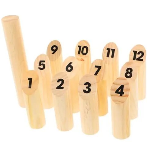 Produktbild: WHAMVOX 1 Set Finnisches Rasen Wurfspiel Aus Holz Zahlen Wurfspiel Wurfspiel Holz Wurfspiel Spielzeug Wurfspiel Set Pädagogisches Spielzeug Interaktives Spielzeug Familienspiel