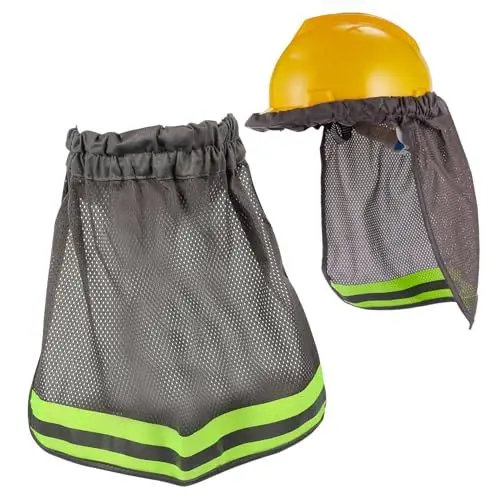Produktbild: WHAMVOX 3-teiliger Sonnenhut-Schirm Für Schutzhelme Reflektierende Streifen Schutzhelm-Visier Bequemer Und Atmungsaktiver Nackenschutz