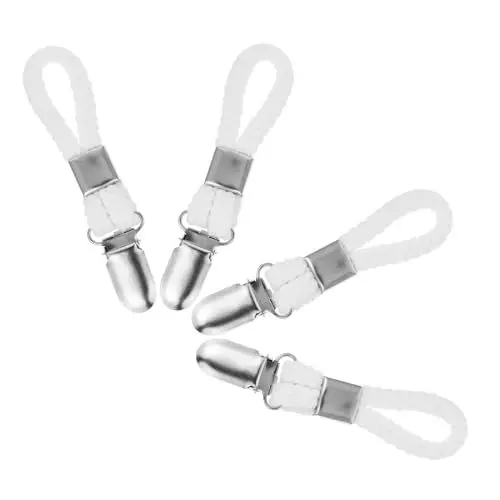 Produktbild: WHAMVOX 4 Stück Handtuchhalter Trocknungsklammern H?ngende Klemmen Stoffhakenclips Haken Zum Aufhängen Von Handtüchern Poolstuhl- Clips Wäscherei Geschirrhandtuch Kleiderbügel Eisenklammer