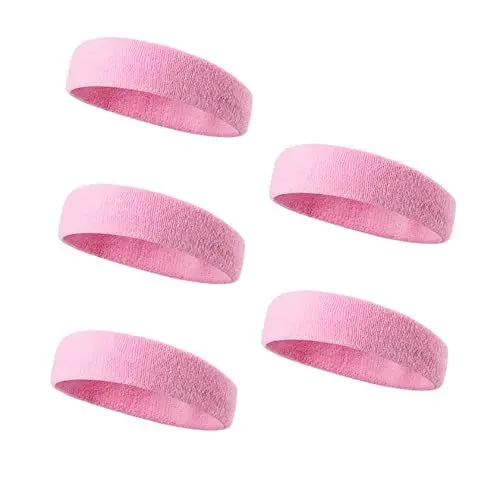 Produktbild: WHAMVOX Feuchtigkeitsabsorbierende Lauf-stirnbänder 5er-Pack Yoga-Stirnband Elastisch Praktische Stirnbänder Haarband Für Spa-wäsche