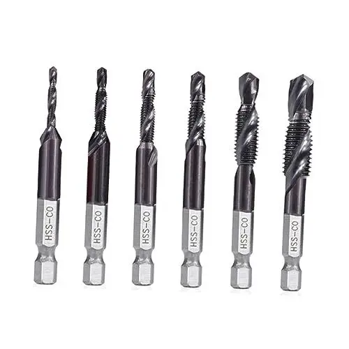 Produktbild: WHAMVOX Spiralbohrer 6-teilig Hoch-set Sechskantgriffe Bohrerzubehör Für Bohrmaschinen Bis M10 Schwarz