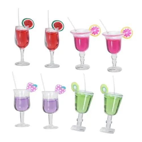 Produktbild: WHAMVOX 8St Fruchtcocktail Spielzeug Ornament Bier Dekorationen Wohnkultur Modelle Cocktailgläser Mini-Hauscocktail-Verzierung Miniatur-Häuser-Verzierungen künstlich schmücken Snacks Harz