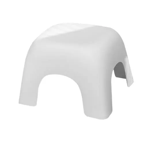 Produktbild: WHAMVOX Badezimmer-fußhocker Tritthocker Aus Kunststoff Rutschfestes Design Sicher Für Jungen Und Mädchen Stabiler Toilettenhocker Aus Kunststoff Weiß Groß