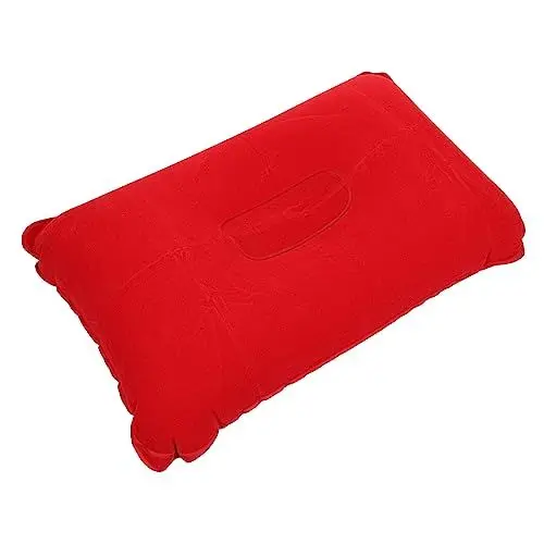 Produktbild: WHAMVOX Aufblasbares Kissen Verdickt Für Den Einsatz Im Büro Camping Ruhewerkzeug Tragbar Rot 43 X 27 cm PVC-Beflockung