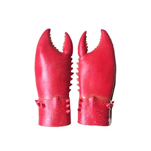 Produktbild: WHAMVOX Hände Handschuhe Lustiges Kostüm Krabbenscheren Aus Klaue Handschuhe Halloween-kostüm-gastgeschenke Halloween-krallen Halloween-kostüm-handschuhe Klaue Kostüm Rot Tier