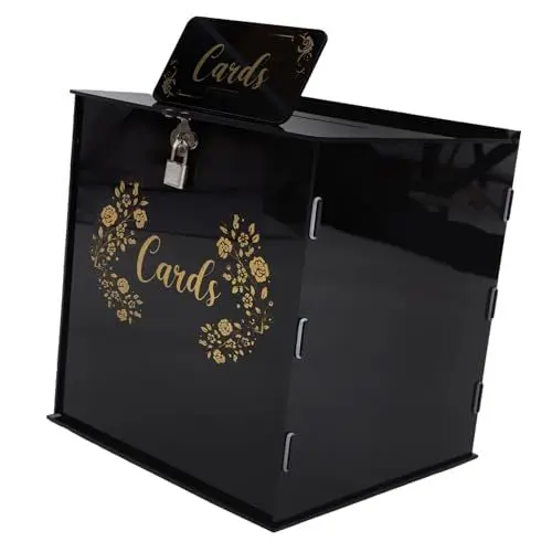 Produktbild: WHAMVOX Elegante Hochzeitskartenbox Aus Acryl Mit Schloss Zur Aufbewahrung Von Grußkarten