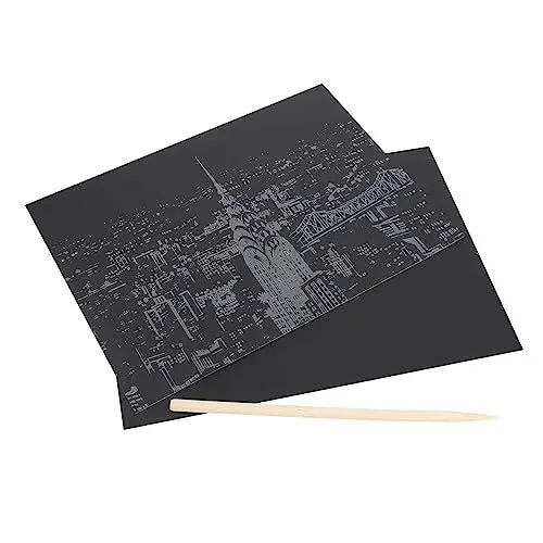 Produktbild: WHAMVOX Kinderspielzeug 2 Stück Kratzkunst Und Kunsthandwerk Für Kinder Bastelfarben-Sets Für Zeichenpapier Für Kinder Für Kinder Kratzpapier Kunst Kratzpapier Karten Rubbelkarten