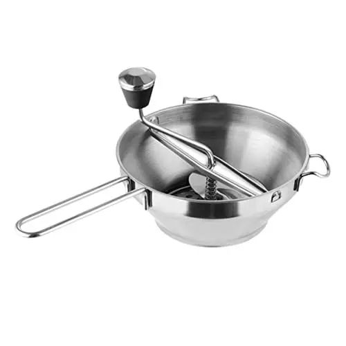 Produktbild: WHAMVOX Marmeladenherstellungswerkzeug Manuelle Lebensmittelmühle Aus Edelstahl Zum Kochen Von Babynahrung Suppe Apfelmus Silber