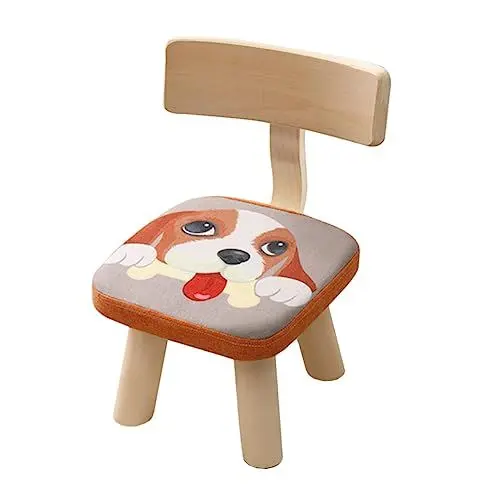 Produktbild: WHAMVOX Junge Mädchen Rückenstuhl Mit Hundemuster Stabiler Hocker Für Kleinkinder rutschfest Und Sturzsicher Für Schlafzimmer Kindergarten Und Spielzimmer