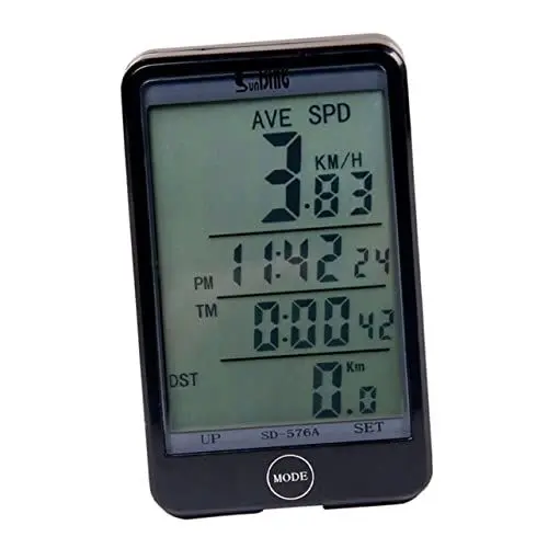 Produktbild: WHAMVOX Wasserdichter Computer Fahrradcomputer Drahtlos Fahrrad Tacho Tachometer Fahrrad-kilometerzähler Fahrrad Stoppuhr Fahrrad Computer Trittfrequenz Radfahren Rennrad Computer Black