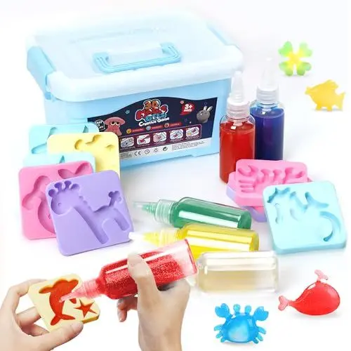 Produktbild: whatstem Aqua Gelz kreativ set für kinder (Upgrade Version), Creature Kinder Magic Water Elf Toy Kit, 3D Aqua Fairy Toy Set für Jungen und Mädchen