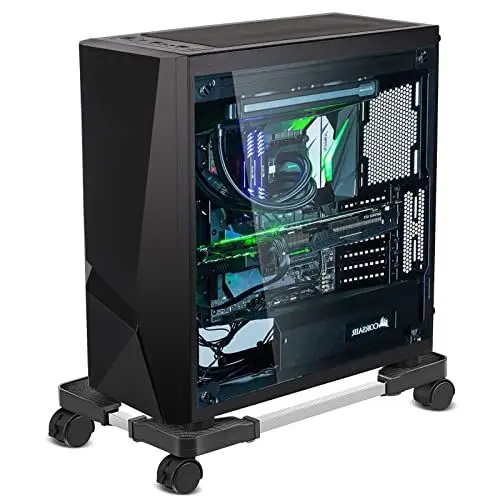 Produktbild: Whchiy CPU Ständer Computer Desktop Ständer Universal Einstellbare CPU Halterung mit 4 Rollen Unter Schreibtisch