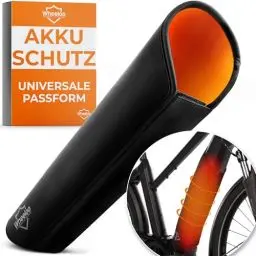 Produktbild: WHEELOO E-Bike Akku Schutzhülle I Ebike Schutz für mehr Reichweite I universale Passform I Fahrrad Abdeckung für integrierte E bike Akkus