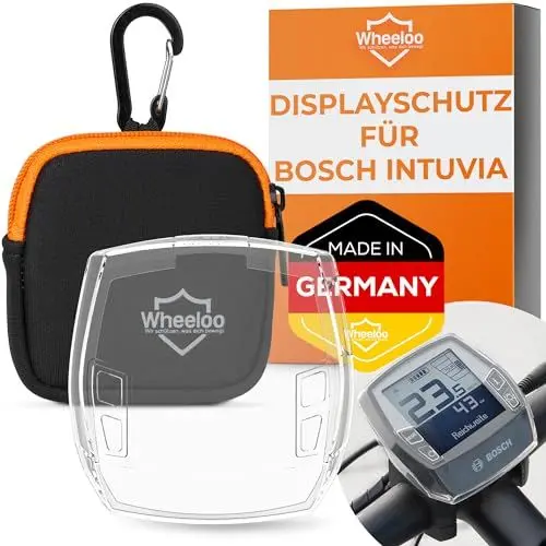 Produktbild: WHEELOO E-Bike Displayschutz Set für Bosch Intuvia Display I Schutz vor Wasser und Staub I transparent und wasserdicht I Display Schutzhülle Ebike Zubehör