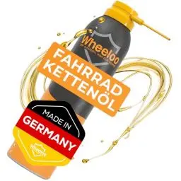 Produktbild: WHEELOO Kettenöl Fahrrad 300 ml I Made in Germany I Für Ebike, Mountainbike, Rennrad Kette I Kettenspray Öl E-Bike ready I Premium Kettenfett Pflege Spray e bike oil Fahrradkette Zubehör