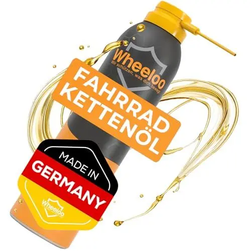 Produktbild: WHEELOO Kettenöl Fahrrad 300 ml I Made in Germany I Für Ebike, Mountainbike, Rennrad Kette I Kettenspray Öl E-Bike ready I Premium Kettenfett Pflege Spray e bike oil Fahrradkette Zubehör
