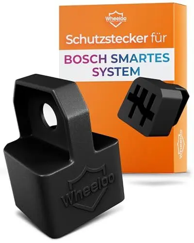 Produktbild: WHEELOO E-Bike Kontaktschutz Abdeckung für Bosch Smartes System I 2er Set I Schwarz I eBike Akku Zubehör I Kontakt Pin Schutz