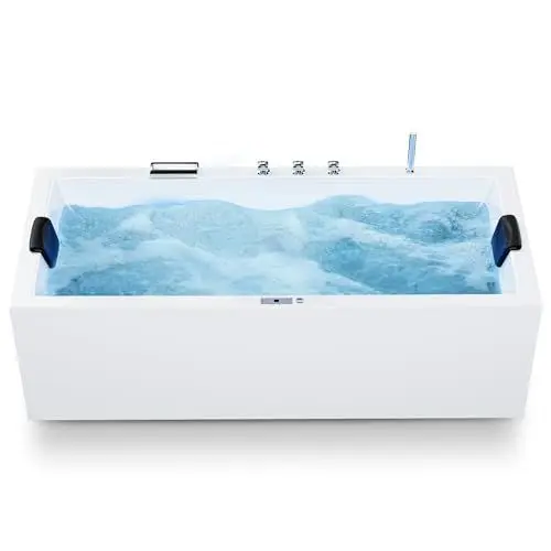 Produktbild: AQUADE Whirlpool Badewanne - Badewanne 180x80 cm - Unikales Whirlpool-Erlebnis nach Ihren Wünschen - Wählen Sie Ihre perfekte Wanne oder Whіrlpоol - Ihre individuelle Wahl für Wellness zu Hause