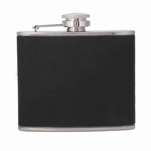 Produktbild: Whiskyflasche aus Edelstahl mit Trichter, tragbare Hip-Alkoholflasche für Camping, Picknick, Angeln (5 oz jug + 1 funnel)