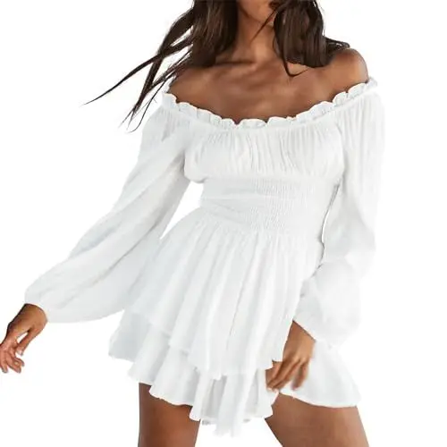 Produktbild: White Dress piratekorsettkleider damenyazlık elbiseleroffshoulderkleiderkleid hellblaubuy Again ordersCheck Orders to Be Delivered
