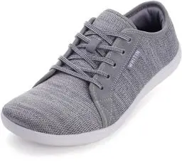 Produktbild: WHITIN Barfußschuhe Herren Barfussschuhe Barfuss Schuhe Breite Barfuß Sneaker Knit Barefoot Shoes Minimalistische Weit Zehenbox Zero Drop Sport Tief Grau 44 EU