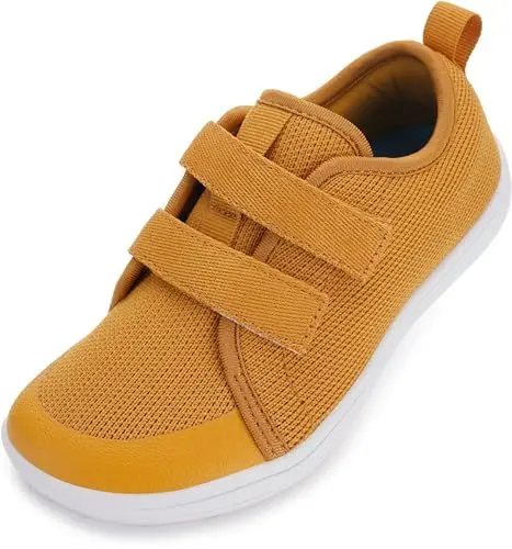 Produktbild: WHITIN Barfußschuhe Kinder Barfussschuhe Jungen Mädchen Breite Weit Barfuß Barfuss Schuhe Knit Barefoot Shoes Sneaker Kids Sportschuhe Laufschuhe Gelb 29 EU