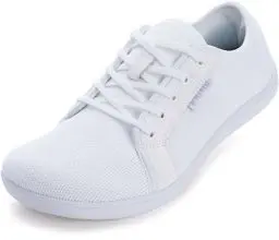 Produktbild: WHITIN Barfußschuhe Damen Barfuss Schuhe Barfussschuhe Breite Barfuß Sneaker Knit Barefoot Shoes Minimalistische Zero Drop Weit Fitnessschuhe Bequeme Weiß 40 EU