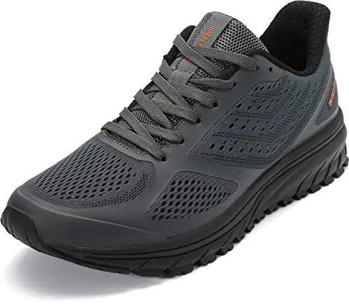 Produktbild: WHITIN Laufschuhe Herren Damen Hallenschuhe Turnschuhe Traillauf Sneakers Männer Sportschuhe Straßenlaufschuhe Schnüren Joggingschuhe Fitness Schuhe Grau Größe 43