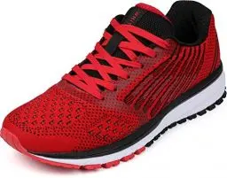 Produktbild: WHITIN Herren Sneakers Damen Turnschuhe Laufschuhe Joggingschuhe Frauen Walkingschuhe Hallenschuhe rutschfest Joggingschuhe Sportschuhe Fitness Schuhe Rot Größe 41