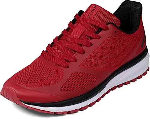 Produktbild: WHITIN Laufschuhe Straßenlaufschuhe Turnschuhe Hallenschuhe Damen Rot Gym Fitness rutschfest Comfortable Walkingschuhe Größe 38