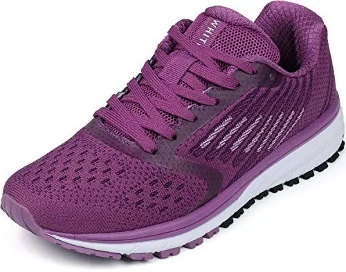 Produktbild: WHITIN Laufschuhe Damen Leicht Hallenschuhe Lila Walkingschuhe Frauen Joggingschuhe Turnschuhe Straßenlaufschuhe Fitnessstudio Sneakers Fitness Schuhe Violett Größe 39