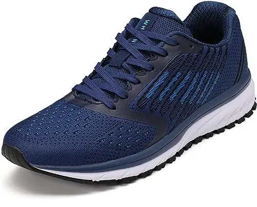 Produktbild: WHITIN Unisex Sportschuhe Damen Herren Turnschuhe Laufschuhe Sneakers Männer Walkingschuhe Modisch Bequem Joggingschuhe Fitness Schuhe Blau Größe 42