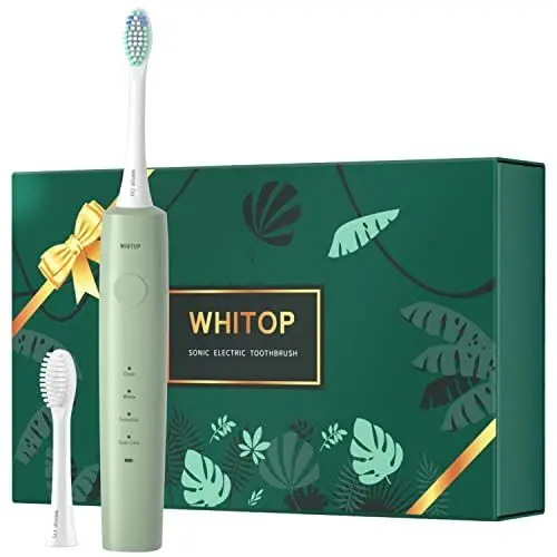 Produktbild: WHITOP CD-14 Elektrische Schallzahnbürste für Erwachsene für Männer und Frauen Wiederaufladbare elektronische Ultraschallzahnbürste mit 4 Modi, Drucksensor, Smart Timer, IPX8 wasserdicht