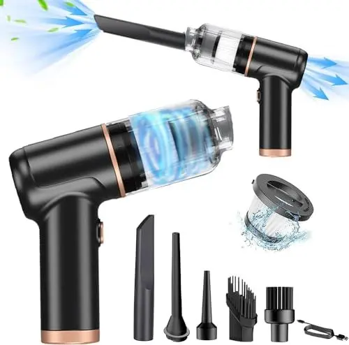 Produktbild: WHJC Akku Handstaubsauger 12000Pa 120W Auto Kabellos Handstaubsauger Nass & Trocken Mini Staubsauger für den Auto,Haus,Küche,Tierhaare