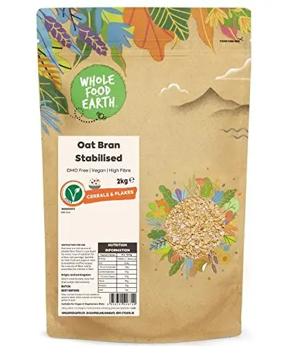 Produktbild: Wholefood Earth Oat Bran Stabilised 2 kg | GMO Free | High Fibre