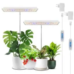 Produktbild: Wiaxulay Pflanzenlampe LED, Vollspektrum Wachstumslampen für Pflanzen, Pflanzenlicht für Zimmerpflanzen, Höhenverstellbares Grow Light mit Auto Timer 6/12/16Hrs, 3 Lichter Modi und 5 Helligkeit