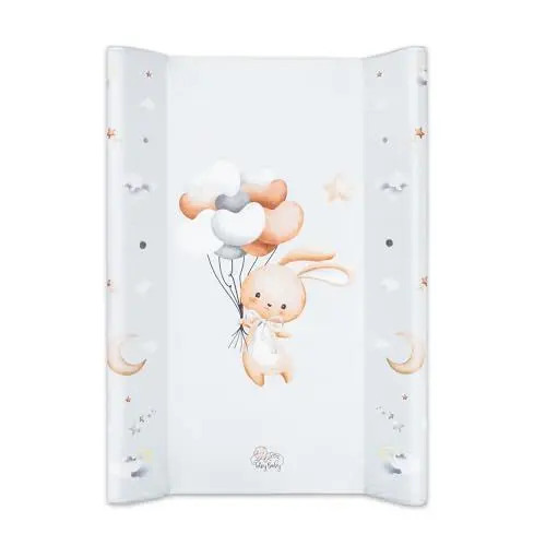 Produktbild: Wickelunterlage Wickelauflage Keil 70x47 cm - Wickeltischauflage für Babys abwaschbare und wasserdichte Wickelmulde ideal für Babybett und Wickeltisch Kaninchen Motiv