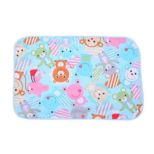 Produktbild: Wickelunterlage Cartoon Baumwolle Wasserdicht Atmungsaktiv Blatt Wickelauflage Windeln Urinal Spiel Cover Baby Matratze Urin (60x90 cm)(Bär)