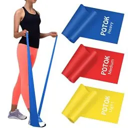 Produktbild: Widerstandsbänder 3er-Set Fitnessbänder mit 3 Widerstandsstufen, Resistance Bands Gymnastikbänder mit Tragetasche Ideal für Yoga, Pilates