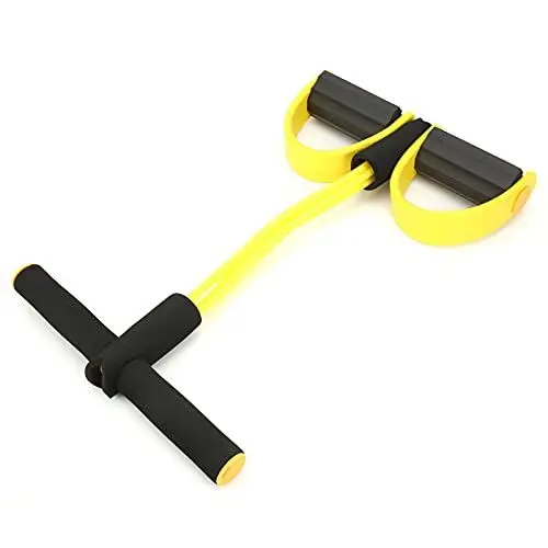 Produktbild: Widerstandsband mit 2 Schläuchen, Fitnessgerät TPE Sit-up-Widerstandsband mit Fußpedal Effektiv für Yoga-Übungen für Pilates zu Hause