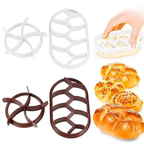 Produktbild: WideSmart Plastic Bread Cookie Cutters, Bun Baking Mould, Bun Stamp Set, Cookie Cutters, Imperial Mould for Home Use, Set of 4