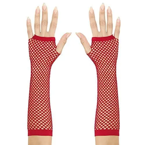 Produktbild: W WIDMANN MILANO Party Fashion - Fingerlose Netzhandschuhe, 33 cm, Karneval, Mottoparty