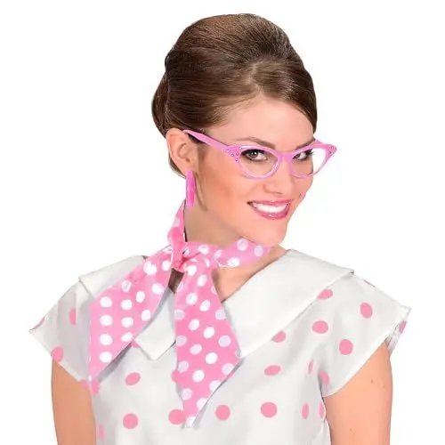 Produktbild: WIDMANN MILANO PARTY FASHION - Halstuch 50er Jahre Fashion, aus Satin, Retro, Accessoire, Kostüm, Karneval, Mottoparty