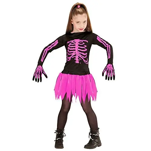 Produktbild: W WIDMANN MILANO Party Fashion - Kinderkostüm Skeleton Ballerina, Skelett Kostüm für Halloween, Faschingskostüme Kinder