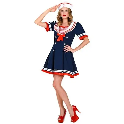 Produktbild: W WIDMANN MILANO Party Fashion - Kostüm Matrosin, Kleid, Uniform, Marine, Seefahrerin, Faschingskostüme