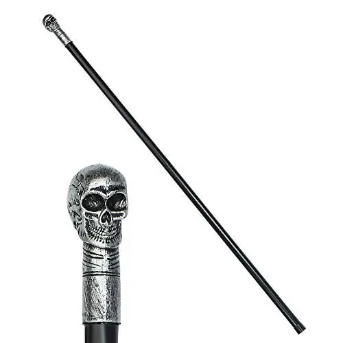 Produktbild: W WIDMANN MILANO Party Fashion, Totenkopf-Stab, einzigartiges Design mit erhabenem Schädel, langlebige Materialien, vielseitig für Halloween, ergonomischer Komfort, pflegeleicht