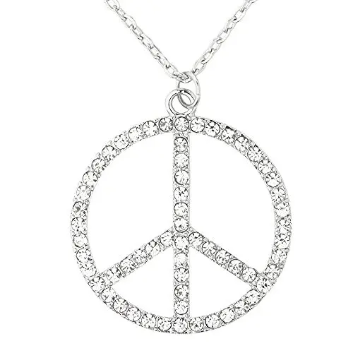 Produktbild: W WIDMANN MILANO Party Fashion 03557 - Strasskette Hippie, Peace-Zeichen, Schmuck, Gliederkette, Karneval, Mottoparty