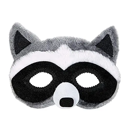 Produktbild: W WIDMANN MILANO Party Fashion - Augenmaske, Maske für Erwachsene, aus Plüsch, Tiermaske, Party Animal