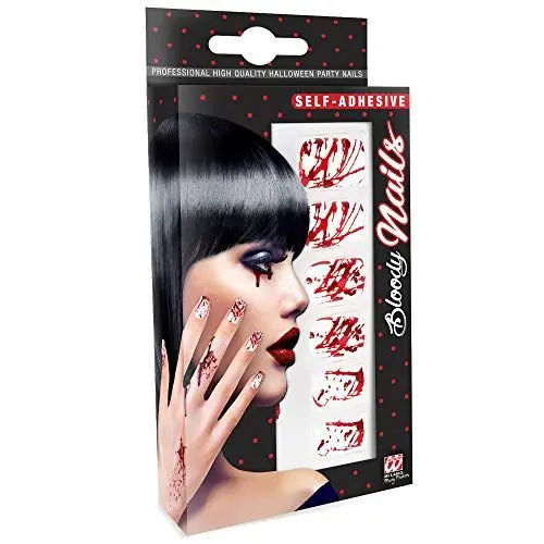 Produktbild: W WIDMANN MILANO Party Fashion 05357 - Selbstklebende Fingernägel Blutbad, Accessoire, Halloween, Karneval, Mottoparty