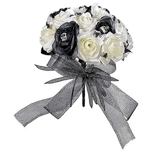 Produktbild: W WIDMANN MILANO Party Fashion 05807 - Brautstrauß mit Totenköpfen und Spinnen, Accessoire, Zombiebraut, Halloween, Mottoparty